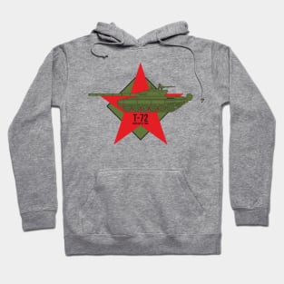 T-72 main battle tank on the background of a star Hoodie